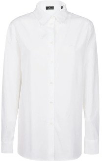 Etro Witte Oxford Boyfit Overhemd Etro , White , Dames - M,S,Xs