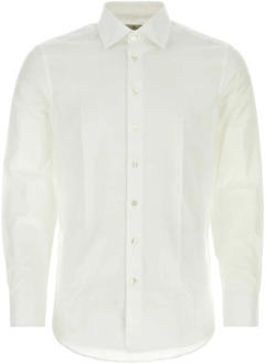 Etro Witte Poplin Overhemd Etro , White , Heren - 2Xl,L