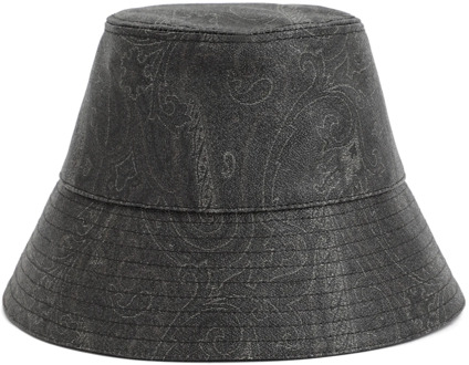 Etro Zwarte Paisley Bucket Hat Aw23 Etro , Black , Heren - S