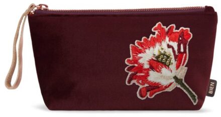etui, mathias withoos collection - poppy flower embroidery bordeaux