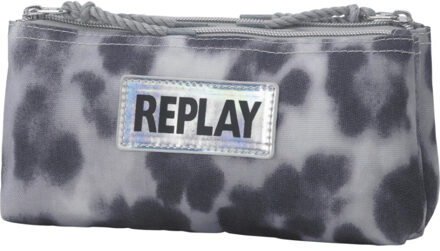 Etui Replay Girls Leopard Grey 10x21x6 Cm