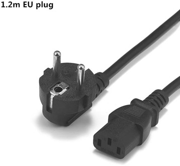 EU European AC Power Cord Euro IEC C13 Power Extension Cable 1.2m 18AWG For Dell PC Computer Monitor 3D Printer Samsung TV