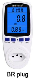 EU ONS UK FR BR AU Power Meter Plug LCD Display 7 Weergavemodus Wattmeter Energieverbruik Monitor