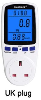 EU ONS UK FR BR AU Power Meter Plug LCD Display 7 Weergavemodus Wattmeter Energieverbruik Monitor
