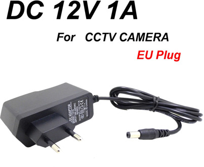 EU Plug AC/DC Power adapter charger Power Adapter for CCTV Camera AC 100-240V DC 12V 1A (2.1mm * 5.5mm)