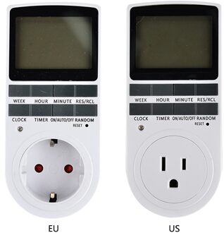 EU Plug Draagbare Plug-in Digitale Timer 24h 7day Week met LCD Display voor Indoor Apparaat Lichten /TV