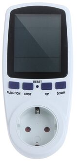 Eu Plug Power Energy Meter Wattage Voltage Huidige Frequentie Monitor Analyzer Met Power Factor Lcd Kosten Overbelasting Display 230V