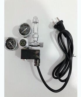 Eu Ru Levering Aquarium CO2 Regulator W21.8 G5/8 220V Magnetische Solenoid Terugslagklep Aquarium Bubble Counter Vis tank Tool W21.8 / EU