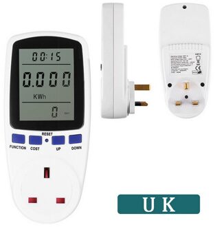 Eu/Uk/Au Plug Ac Power Meter Digitale Voltage Wattmeter Stroomverbruik Watt Energiemeter Elektriciteit Analyzer Monitoren UK plug