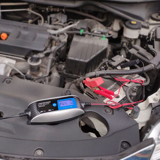 EU/UK Plug 7-Podium Auto Automatische Smart Battery Charger Met Lcd-scherm 6V 12V Auto motorfiets Batterij Waterdichte Lader EU plug