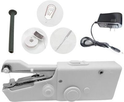 Eu/Us Plug Mini Draagbare Handheld Naaimachine Voor Snelle Reparaties Diy Kleding Elektrische Steek Naaien Cordless Handwerken Machine