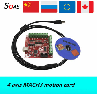 Eu warehouse CNC controller board 1 pcs 4axis MACH3 motion card+1 pc USB cable+1 pc CD with Installation software and tutorial