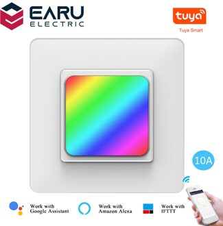 Eu Wifi Slimme Schakelaar Drukknop Timer Relais Schakelaar Voice Afstandsbediening Rgb Led Nachtlampje Lamp Tuya Alexa google Thuis
