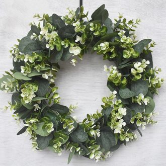 Eucalyptus Groene Bladeren Krans Voordeur Woonkamer Ornament Kunsten 40Cm Plastic