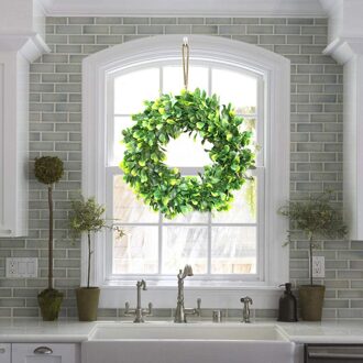 Eucalyptus Krans Kunstmatige Planten Achtergrond Muur Decoratieve Bruiloft Feestartikelen Diy Kerst Home Decoratie