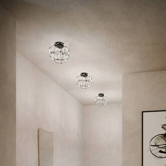 Euclide plafondlamp, zwart, metaal, 35 cm breed