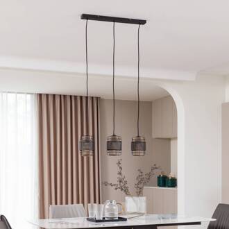 Eudoria hanglamp 3-lamps zwart/goud zwart, goud