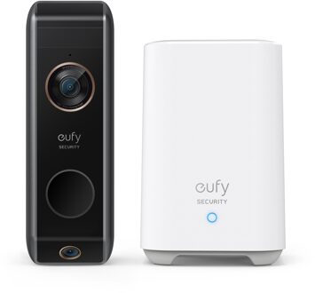 Eufy Eufy Video Deurbel Dual 2 Pro + Basisstation Slimme deurbel Zwart