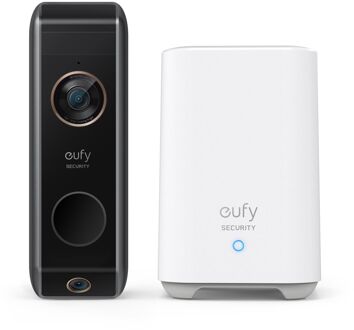 Eufy Video Doorbell Dual 2 Pro met HomeBase 2 Slimme deurbel Zwart