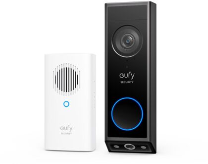 Eufy Video Doorbell E340 + Chime Slimme deurbel Zwart