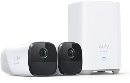 EufyCam 2 Pro 2 camera's + basisstation IP-camera Wit