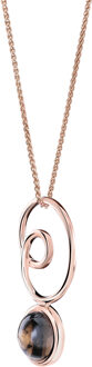'Eugenia' Dames 925 Sterling Zilveren Ketting met Hanger - Roze ZH-7495 Rosé