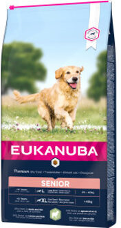 Eukanuba 15 kg Eukanuba droogvoer voor honden + 3 x 400 g Eukenuba natvoer gratis! - Senior Grote & Reuzen Lam & Rijst