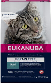 Eukanuba Adult Graanvrij - Kattenvoer - Zalm - 10 kg