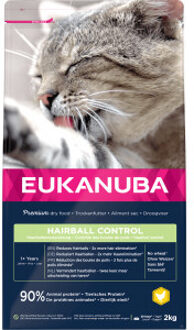 Eukanuba Adult Hairball Control - Kattenvoer - Kip - 10 kg