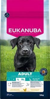 Eukanuba Adult Large/Extra Large - Hondenvoer - Kip - 12 kg