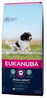 Eukanuba Adult Medium Breed kip hondenvoer 15 + 3 kg
