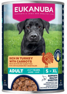 Eukanuba Adult met kalkoen en wortel natvoer hond 8 trays (48 x 400 g)
