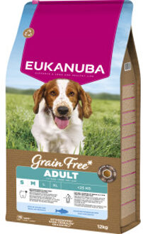 Eukanuba Adult S/M graanvrij zeevis hondenvoer 2 x 12 kg