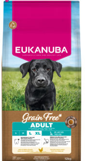 Eukanuba Grain Free Adult Large & Giant Kip - 12 kg