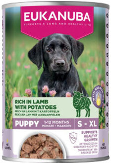 Eukanuba Puppy met lam en aardappel natvoer hond 8 trays (48 x 400 g)