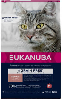 Eukanuba Senior Graanvrij - Kattenvoer - Zalm - 10 kg