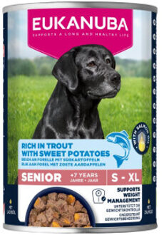 Eukanuba Senior met forel en zoete aardappel natvoer hond 1 tray (6 x 400 g)