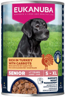 Eukanuba Senior met kalkoen en wortel natvoer hond 8 trays (48 x 400 g)
