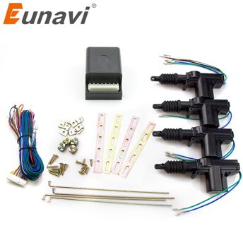 Eunavi Universele Auto Deurslotaandrijving 12-Volt Motor (4 pak) auto Centrale Vergrendeling Keyless Entry System