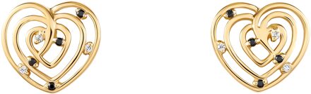 'Euphoria' Dames 925 Sterling Zilveren Stud Oorbellen - Goud ZO-7522/G