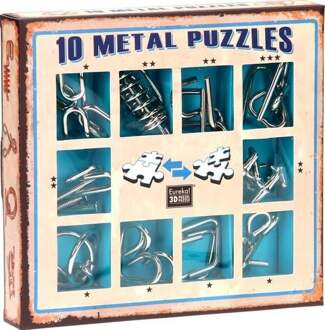 Eureka 10 metal puzzles set blue