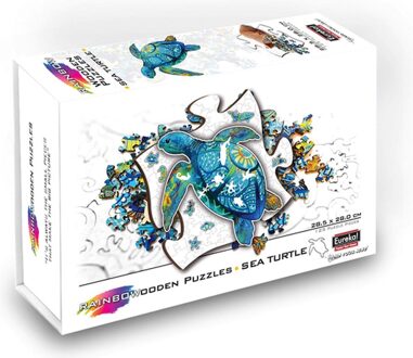 Eureka 2D RainboWooden Puzzle - Sea turtle - 125 stukjes