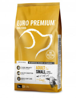 Euro Premium Adult Small w/Lamb & Rice hondenvoer 2 x 12 kg