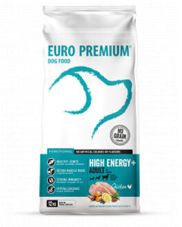 Euro Premium Grainfree Adult High Energy+ Chicken & Potato hondenvoer 2 x 12 kg