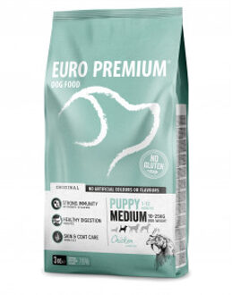 Euro Premium Puppy Medium Chicken & Rice hondenvoer 12 kg