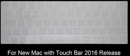 Euro UK Russische Siliconen Toetsenbord Cover Protector Voor MacBook Pro 13 A1706 Touchbar Pro 15 A1707 Met Touch Bar release doorzichtig