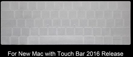 Euro UK Russische Siliconen Toetsenbord Cover Protector Voor MacBook Pro 13 A1706 Touchbar Pro 15 A1707 Met Touch Bar release doorzichtig