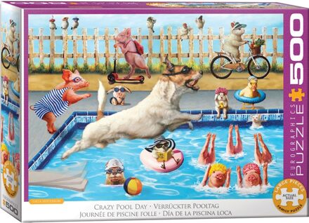 Eurographics Crazy Pool Day - Lucia Heffernan Puzzel (500 XL stukjes)