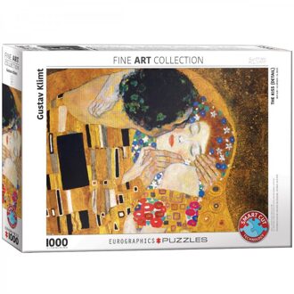 Eurographics De kus (detail) - Gustav Klimt (1000)