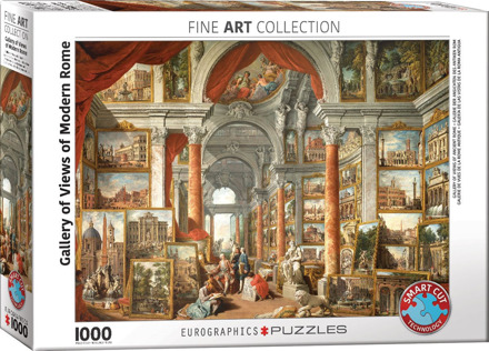 Eurographics Galerij met Uitzichten op het Moderne Rome Puzzel (1000 stukjes)
